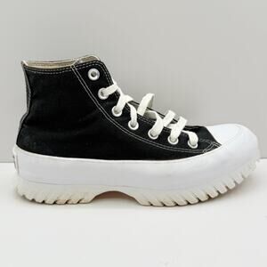 Converse CTAS Lugged 2.0 Womens Size 8 High Black White Sneakers A00870C